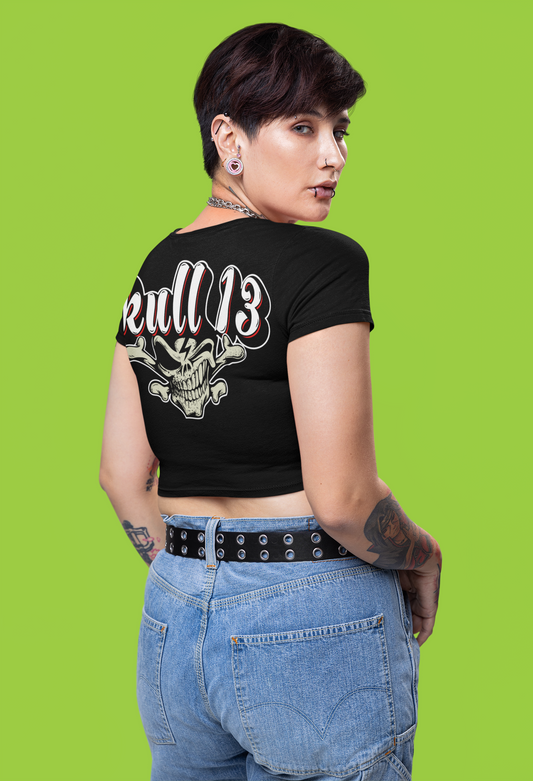 Skull 13 - Ladies Cropped Tee